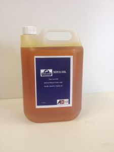 Soya Oil in a 5 litre container (click for enlarged image)